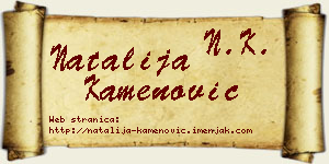 Natalija Kamenović vizit kartica